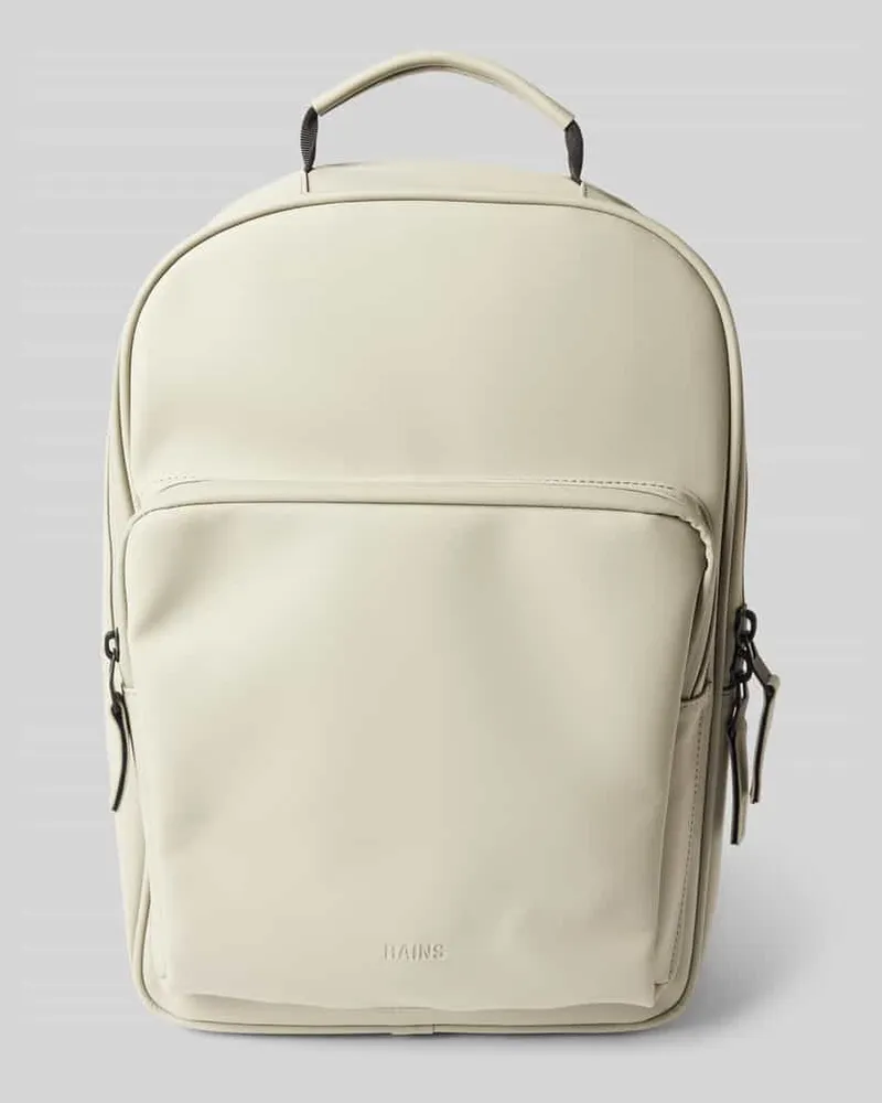 RAINS Rucksack in Leder-Optik Hellgruen