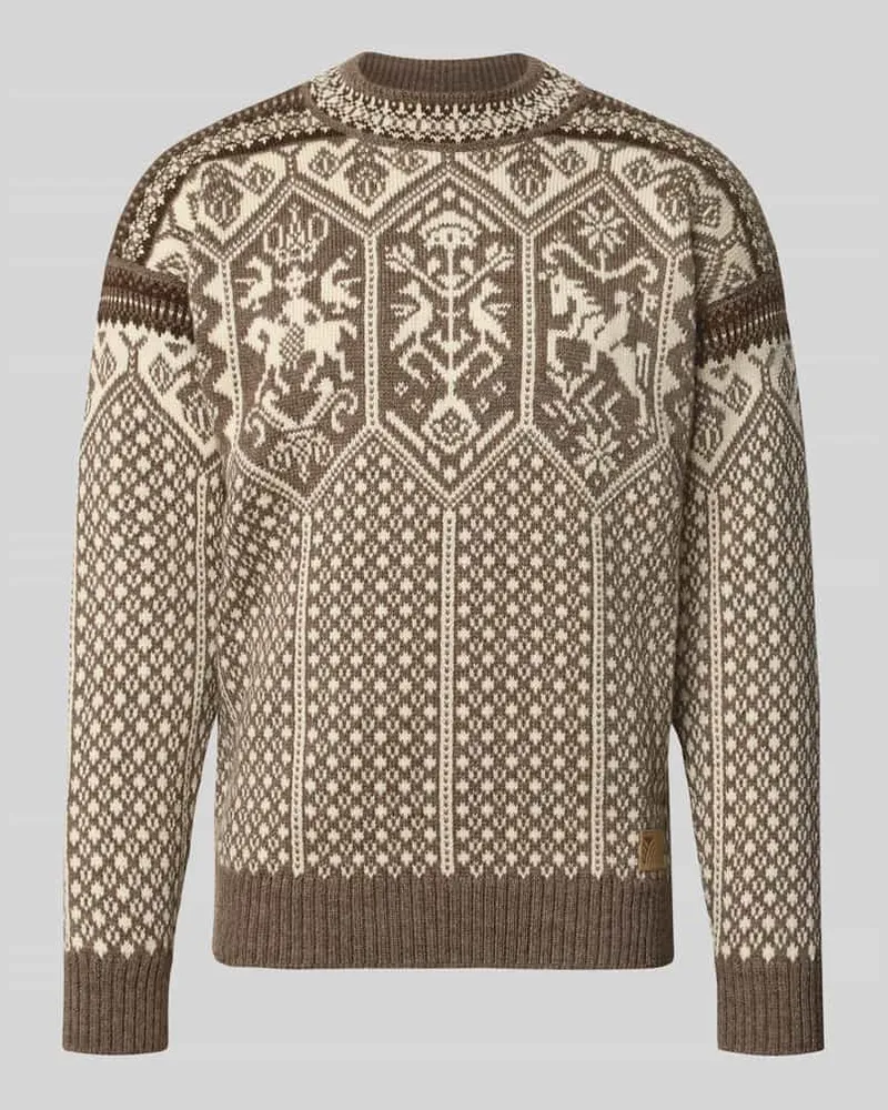 Dale of Norway Strickpullover mit Stehkragen Beige