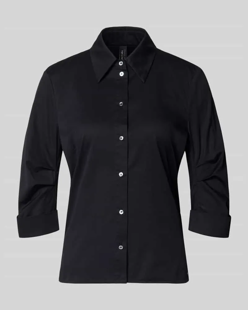 Marc Cain Hembluse mit 3/4-Arm mit Aufschlag Marine