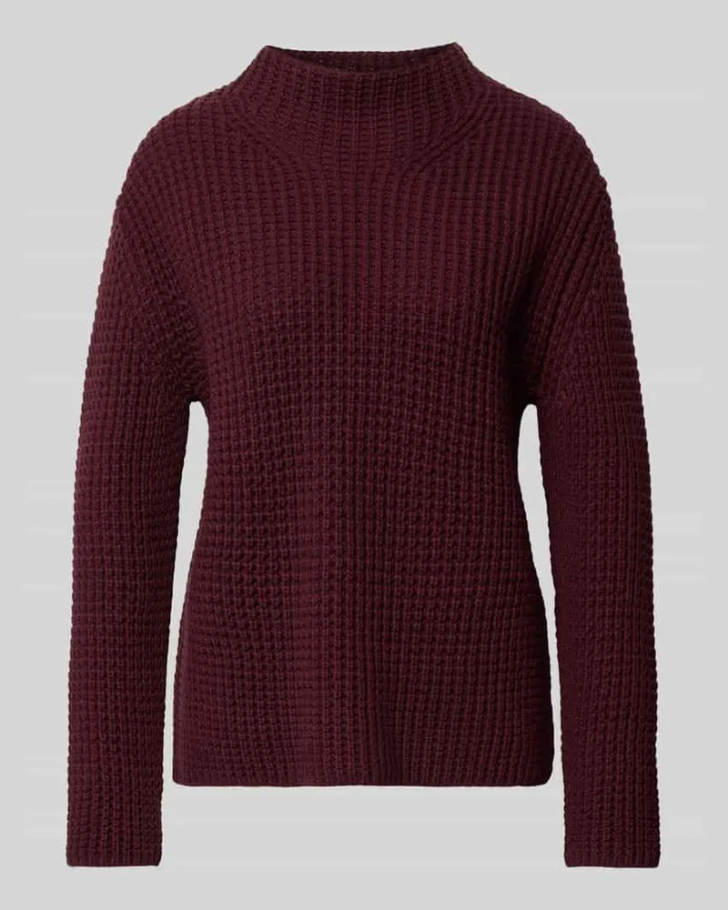 Marc O'Polo Regular Fit Turtleneck-Pullover aus Baumwoll-Mix Bordeaux