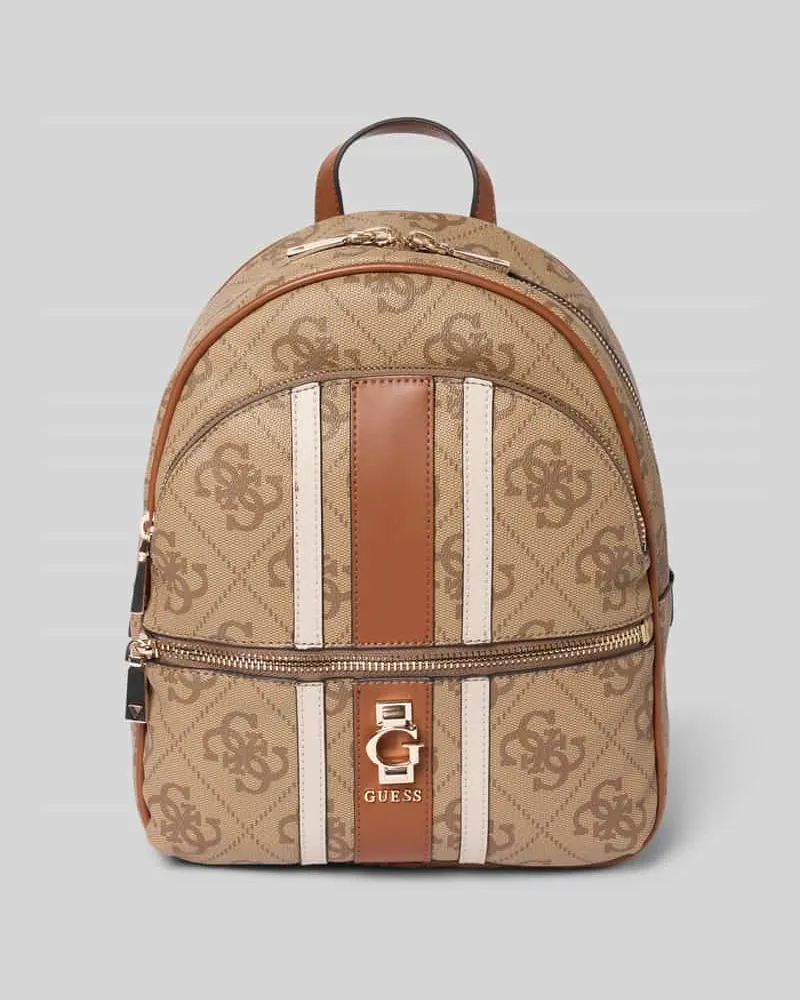 Guess Rucksack im Logo-Design Modell 'ERENIA Hellbraun