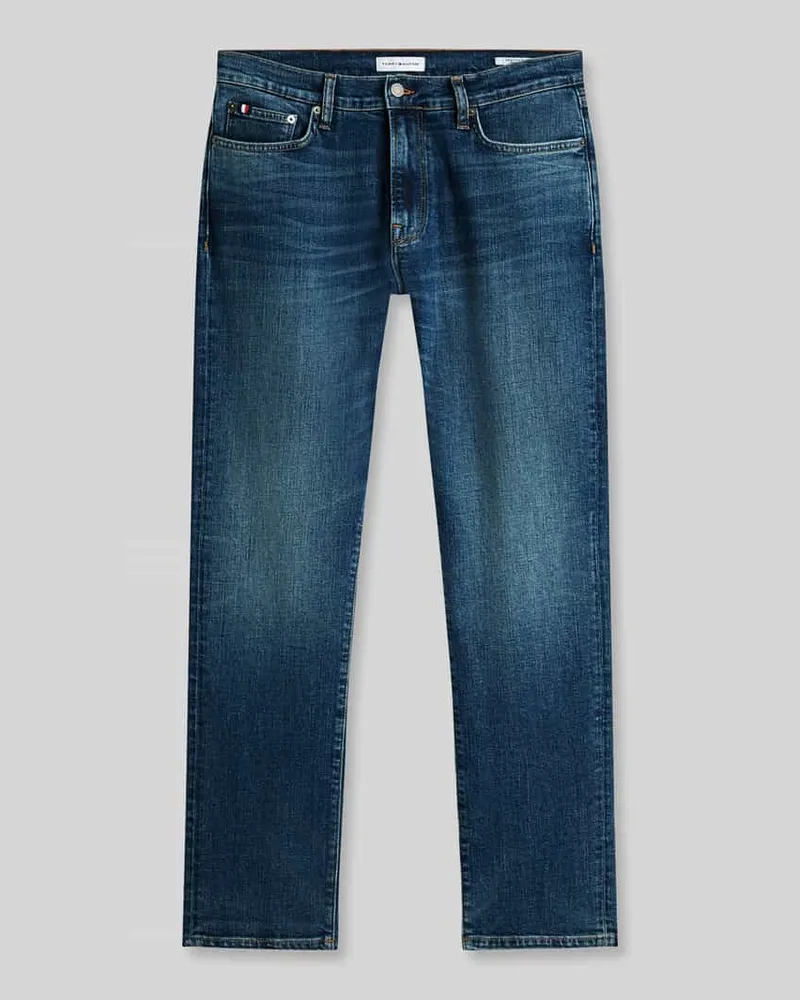 Tommy Hilfiger Straight Fit Jeans aus Baumwoll-Mix Modell 'DENTON SLIM STRAIGHT JONE Blau