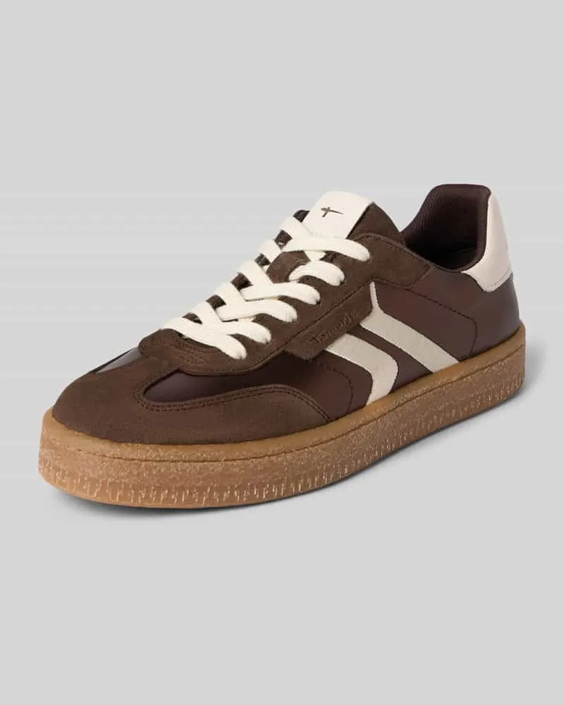 Tamaris Sneaker aus echtem Leder Dunkelbraun