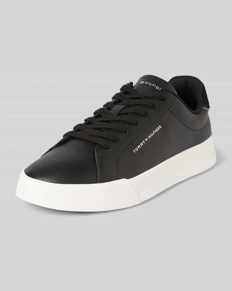 Tommy Hilfiger Low Top Sneaker aus Leder-Mix Black