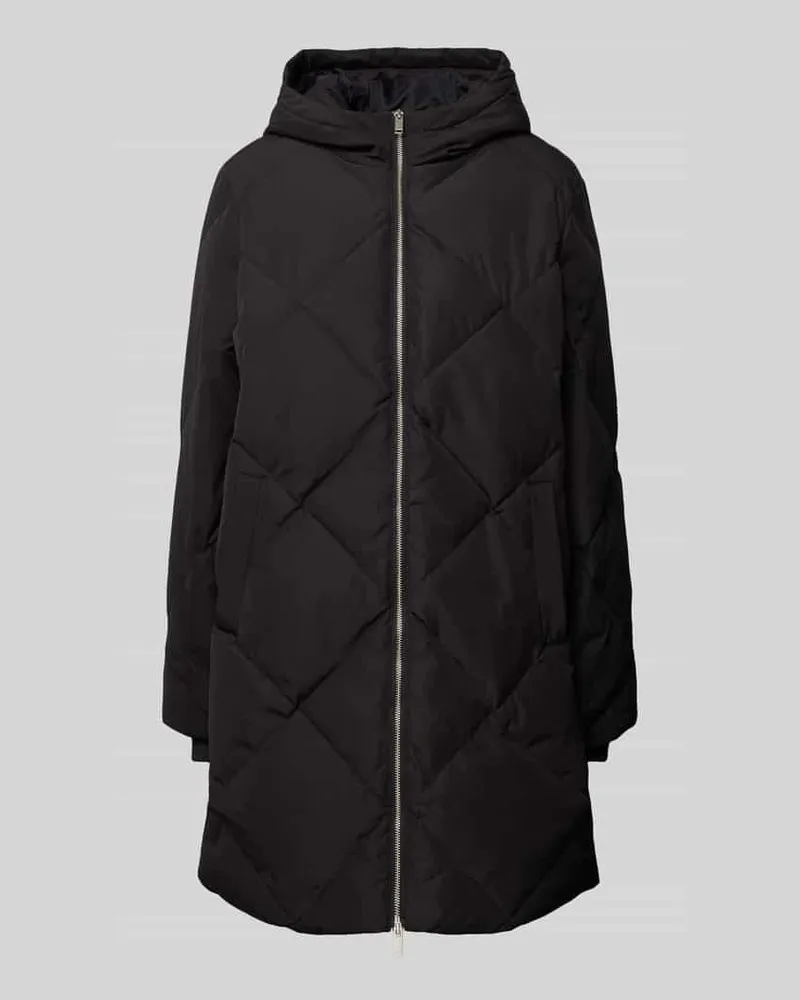 Pieces Comfort Fit Steppmantel mit angenähter Kapuze Modell 'NOVELLA Black