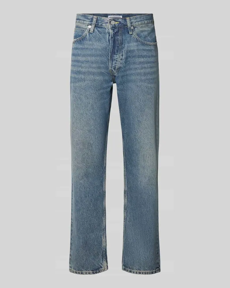 Armedangels Straight Fit Jeans aus Baumwoll-Lyocell-Mix Modell 'MAADOX Jeansblau