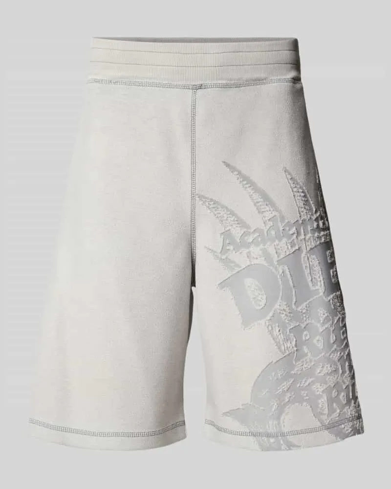 Diesel Straight Fit Shorts mit Baumwoll-Anteil Hellgrau