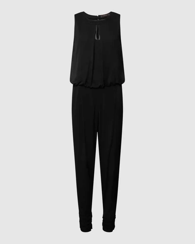 Vera Mont Jumpsuit mit Strasssteinbesatz Black