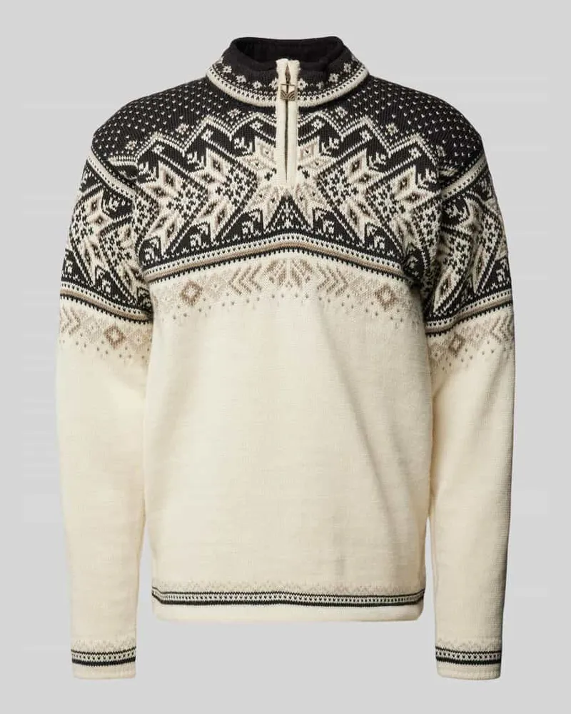 Dale of Norway Strickpullover mit Stehkragen Modell 'Vail Offwhite