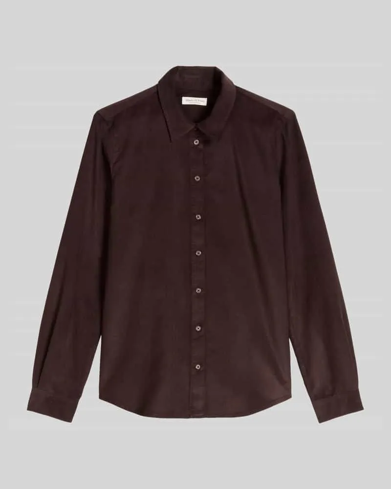 Marc O'Polo Regular Fit Langarm Bluse aus Lyocell-Baumwoll-Mix Dunkelrot