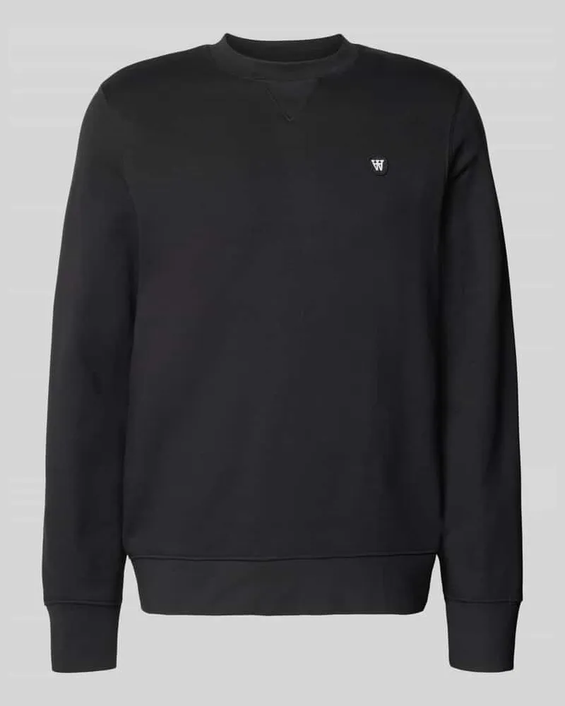 Wood Wood Sweatshirt mit Label-Stitching Modell 'Tye Black