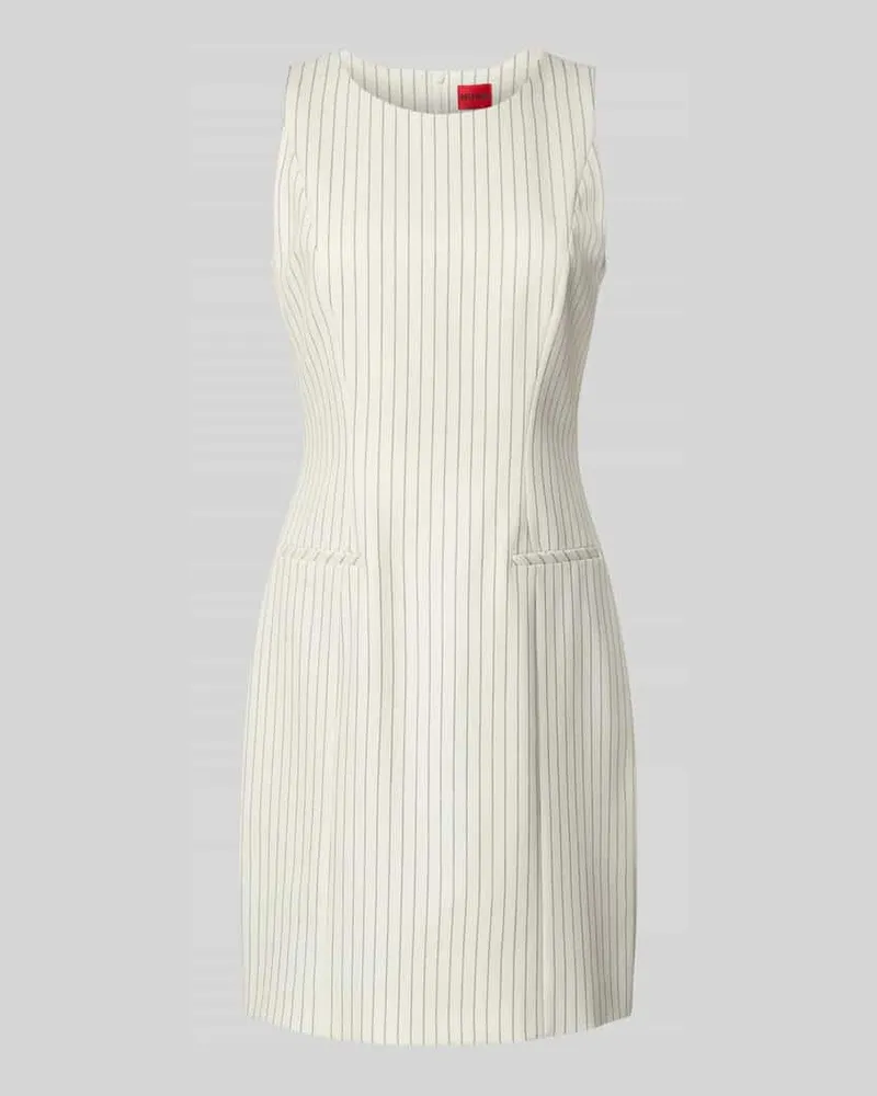 HUGO BOSS Minikleid mit Leistentaschen Modell 'Kambali Offwhite