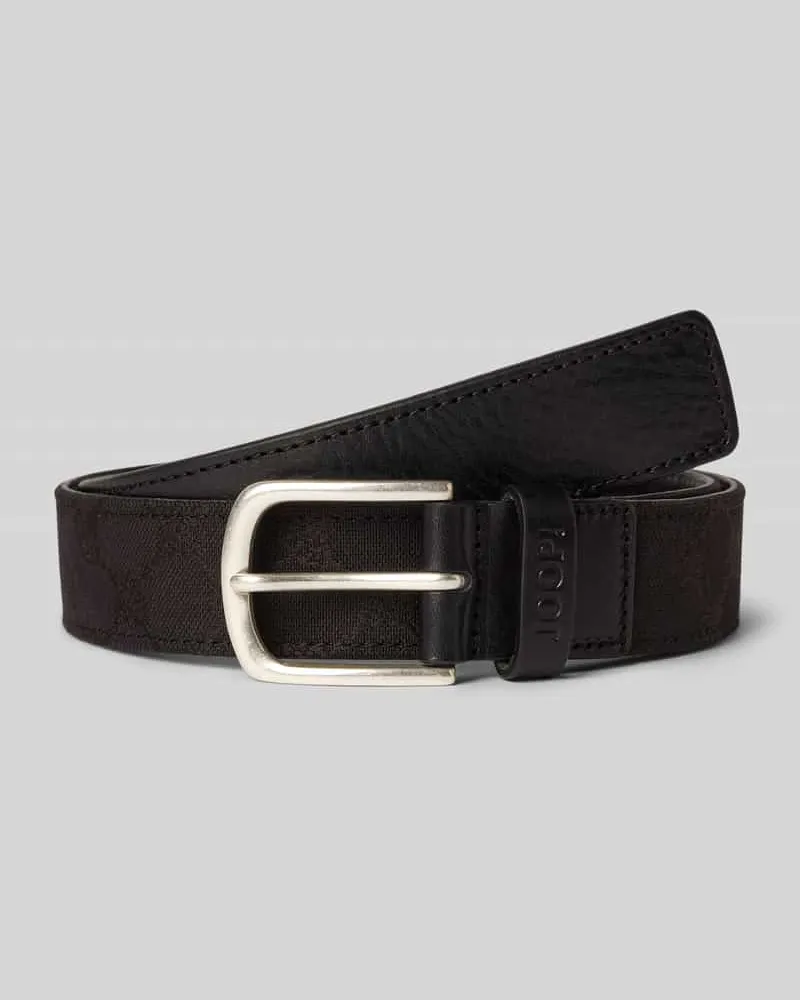 JOOP! Gürtel mit Logo-Muster und Dornschließe Black