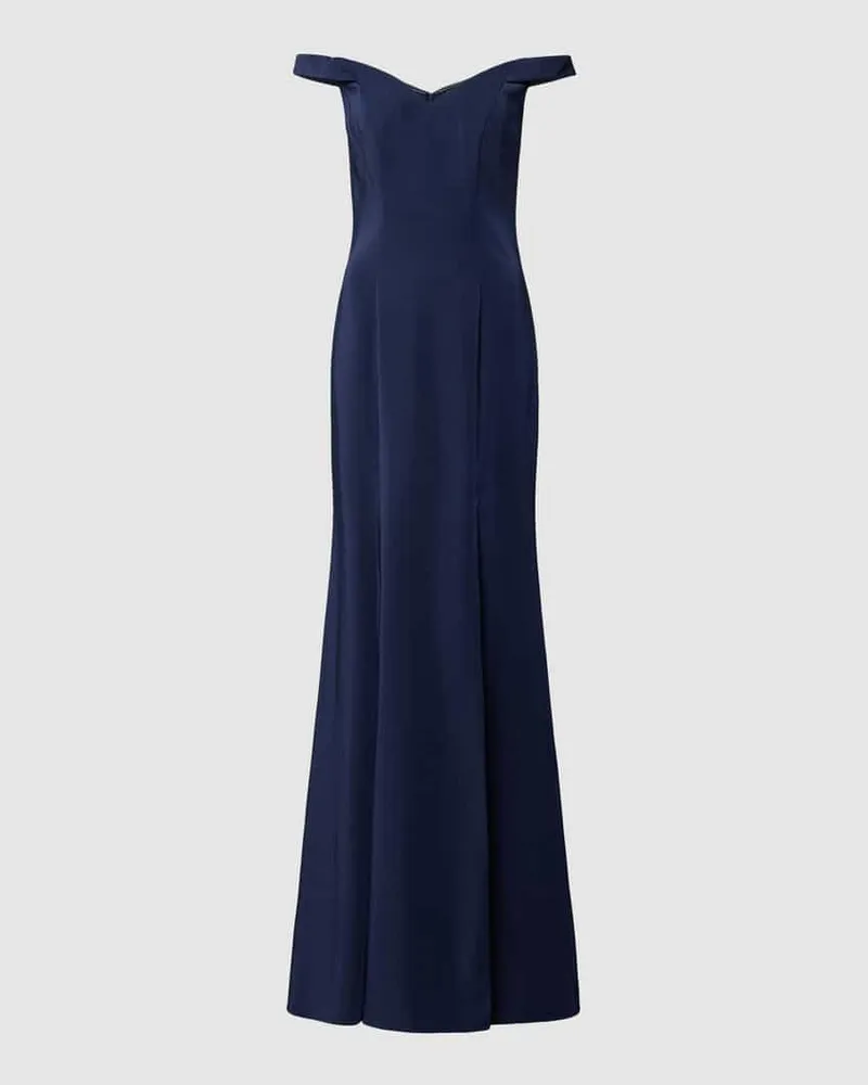 Mascara Abendkleid mit Herz-Ausschnitt Dunkelblau