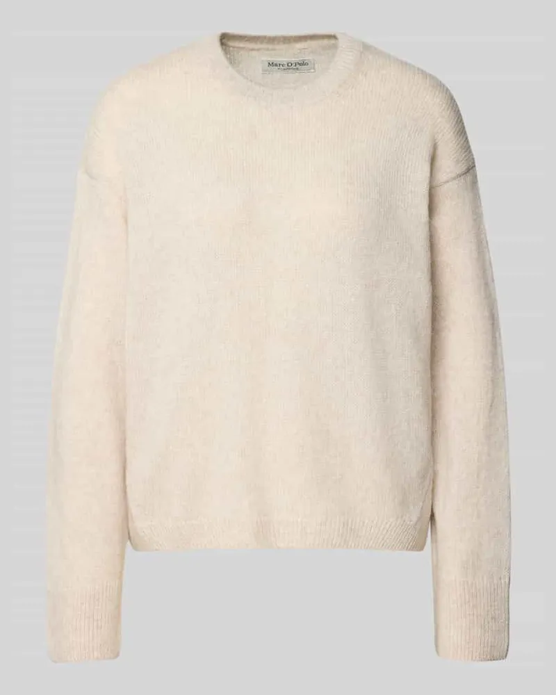 Marc O'Polo Loose Fit Strickpullover aus Schurwoll-Mix Offwhite