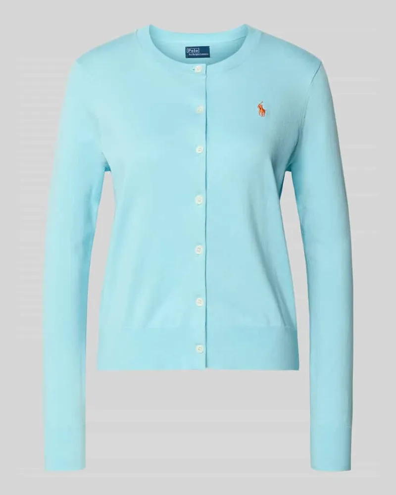 Ralph Lauren Strickjacke mit Logo-Stitching Bleu