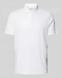 Calvin Klein Regular Fit Poloshirt mit Knopfleiste Weiss