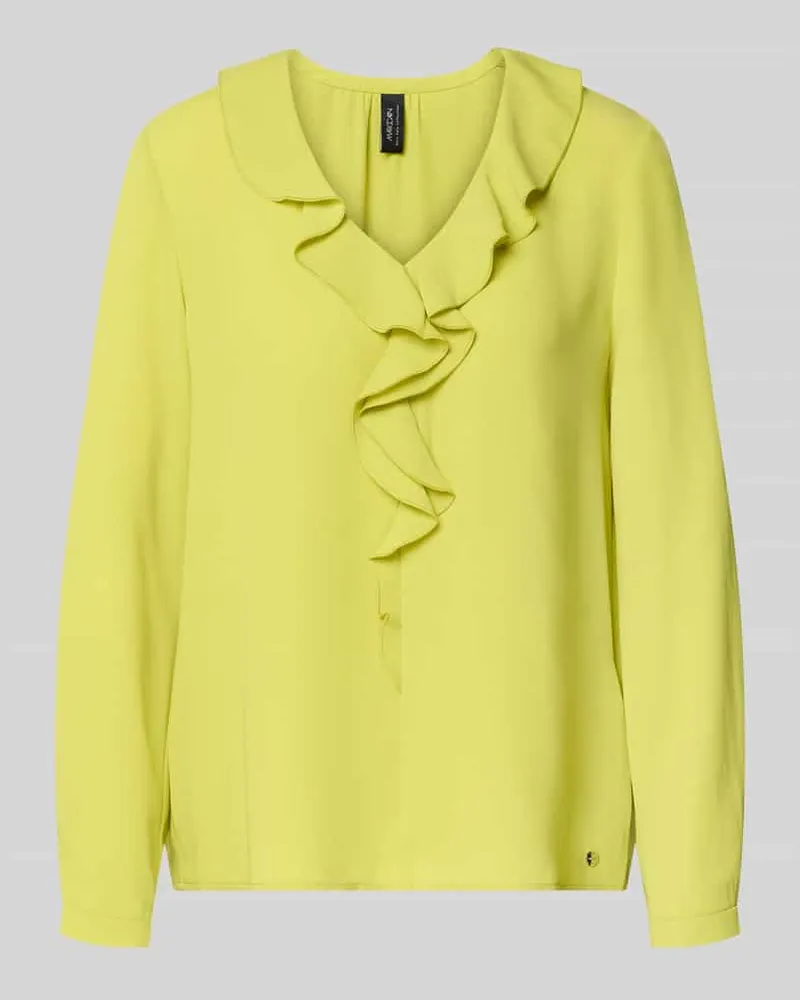 Marc Cain Relaxed Fit Bluse mit Rüschenbesatz Apfel