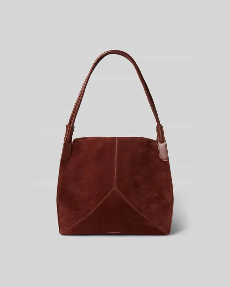 Victoria Beckham Henkeltasche mit Label-Detail Dunkelbraun