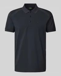 HUGO BOSS Poloshirt mit Label-Print Modell 'Paddy Dunkelblau