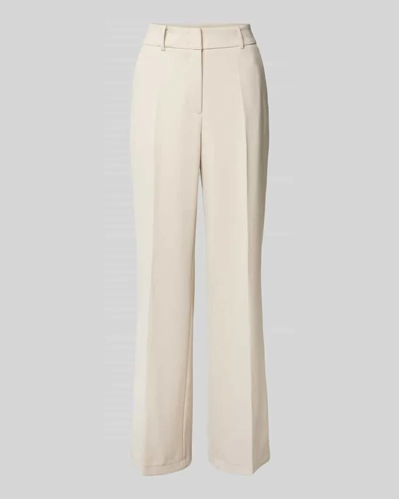 Cambio Regular Fit Stoffhose mit Bügelfalten Modell 'AMELIE Sand