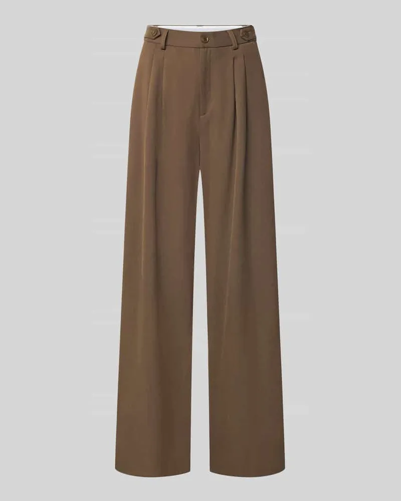 Gestuz Wide Fit Hose mit Viskose-Anteil Modell 'Stacy Oliv