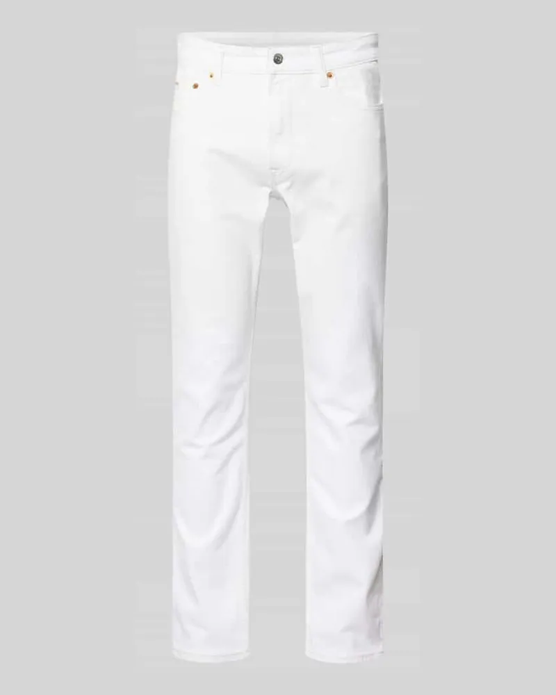 Calvin Klein Slim Fit Jeans mit Eingrifftaschen Weiss