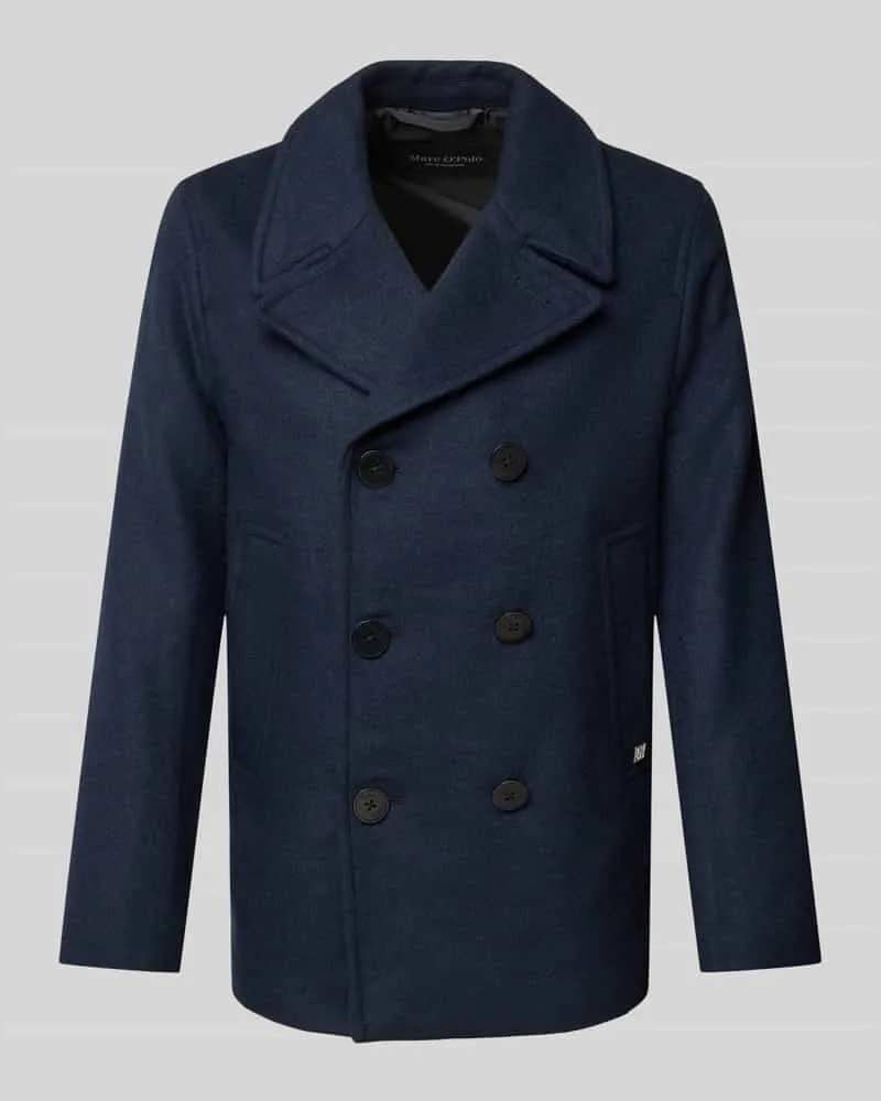 Marc O'Polo Regular Fit Cabanjacke aus italienischem Schurwolle-Mix Marine