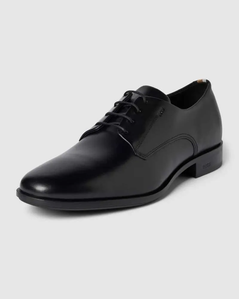HUGO BOSS Derby-Schuhe aus Leder Modell 'Colby Black