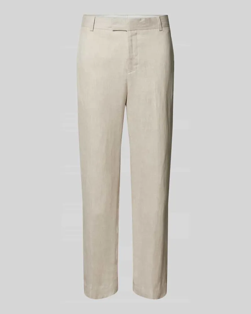 Selected Homme Relaxed Fit Anzughose aus reinem Leinen Sand