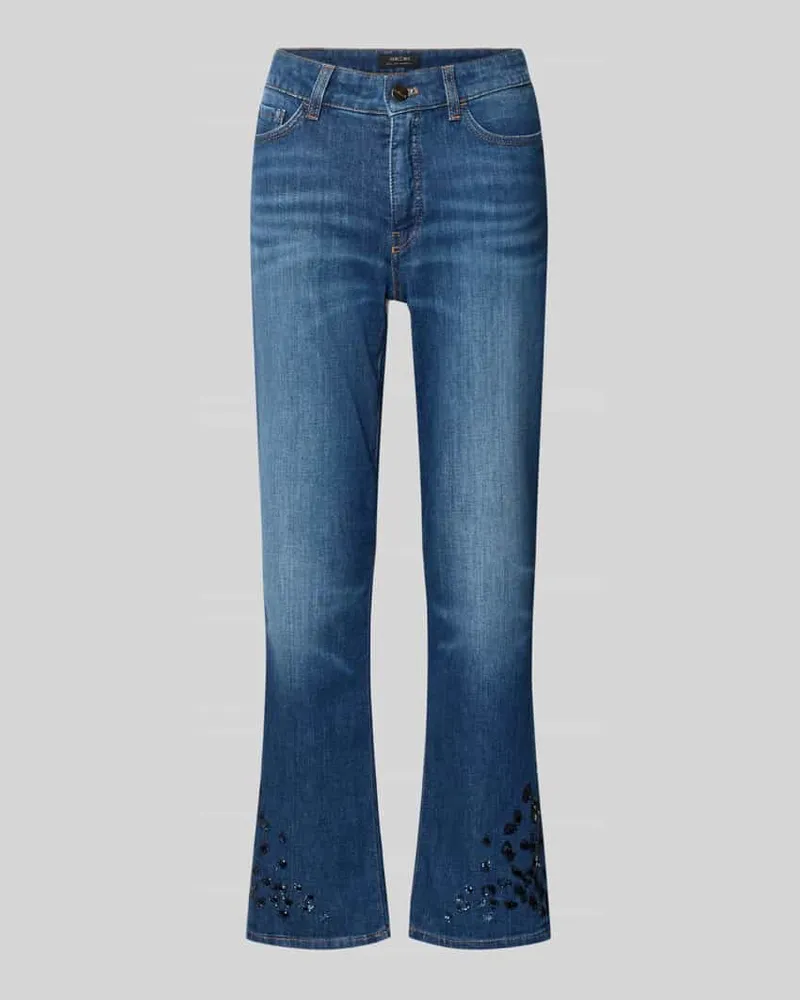 Marc Cain Feminine Fit Jeans mit Pailletten Jeansblau