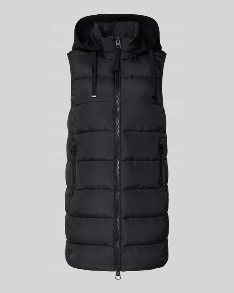 Christian Berg Regular Fit Weste mit Kapuze aus Scuba Black