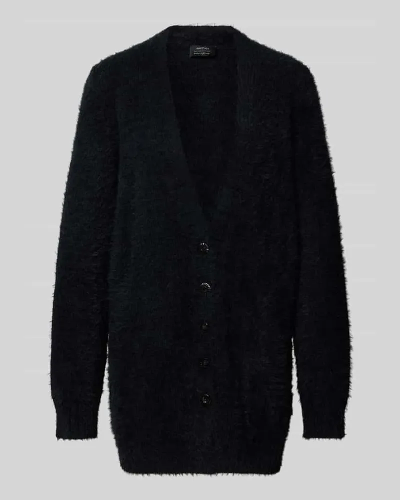 Marc Cain Strickjacke mit V-Ausschnitt und Knopfleiste Black