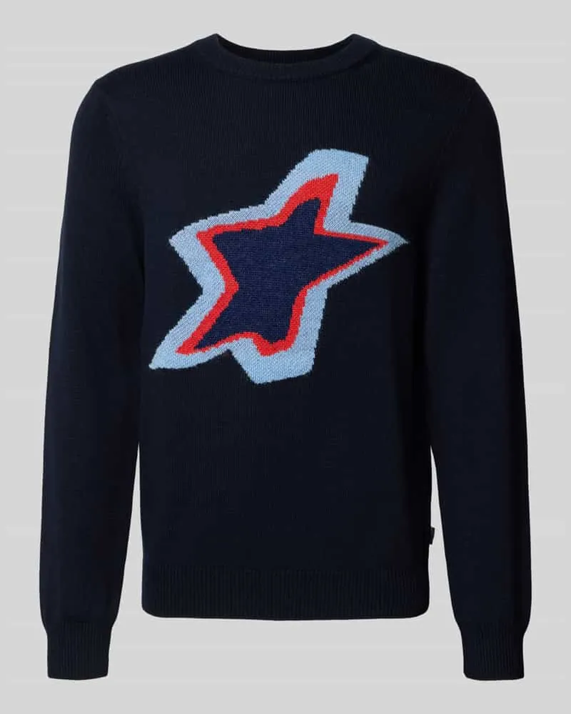 Paul Smith Strickpullover mit gerippten Abschlüssen Marine