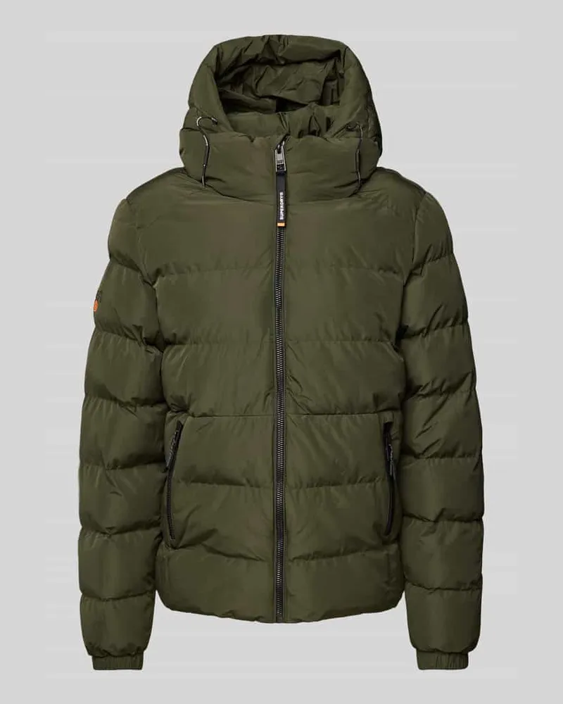 Superdry. Steppjacke mit Reißverschlusstaschen Khaki