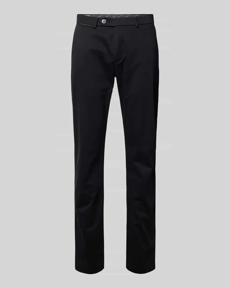 Bugatti Slim Fit Stoffhose mit Gesäßtaschen Black