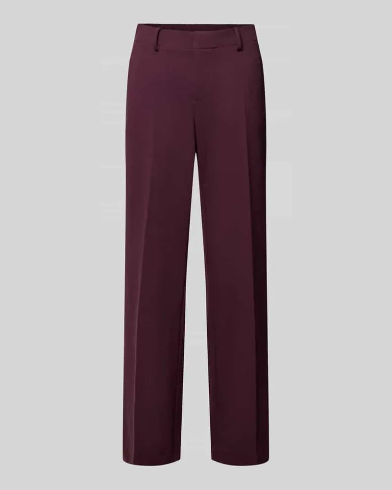SteHmann Wide Leg Hose mit Gürtelschlaufen Modell 'Fenja Bordeaux