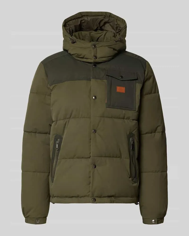 Scotch&Soda Regular Fit Jacke mit Baumwoll-Anteil in Stepp-Optik Dunkelgruen