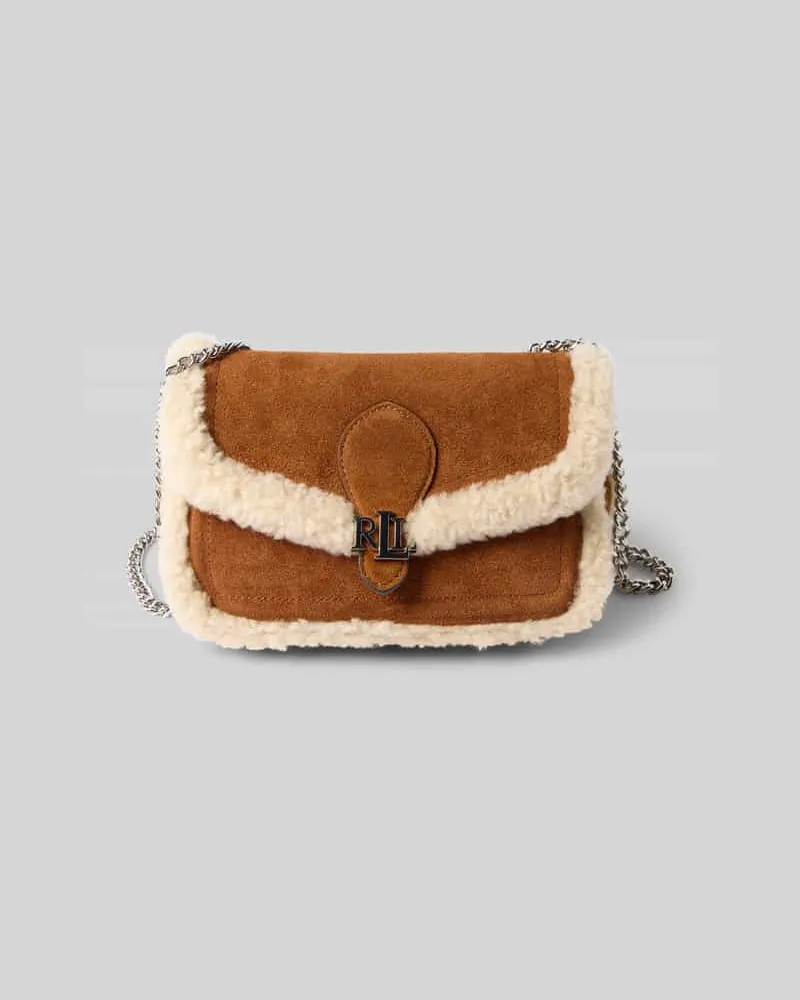 Ralph Lauren Umhängetasche mit Teddyfell Cognac