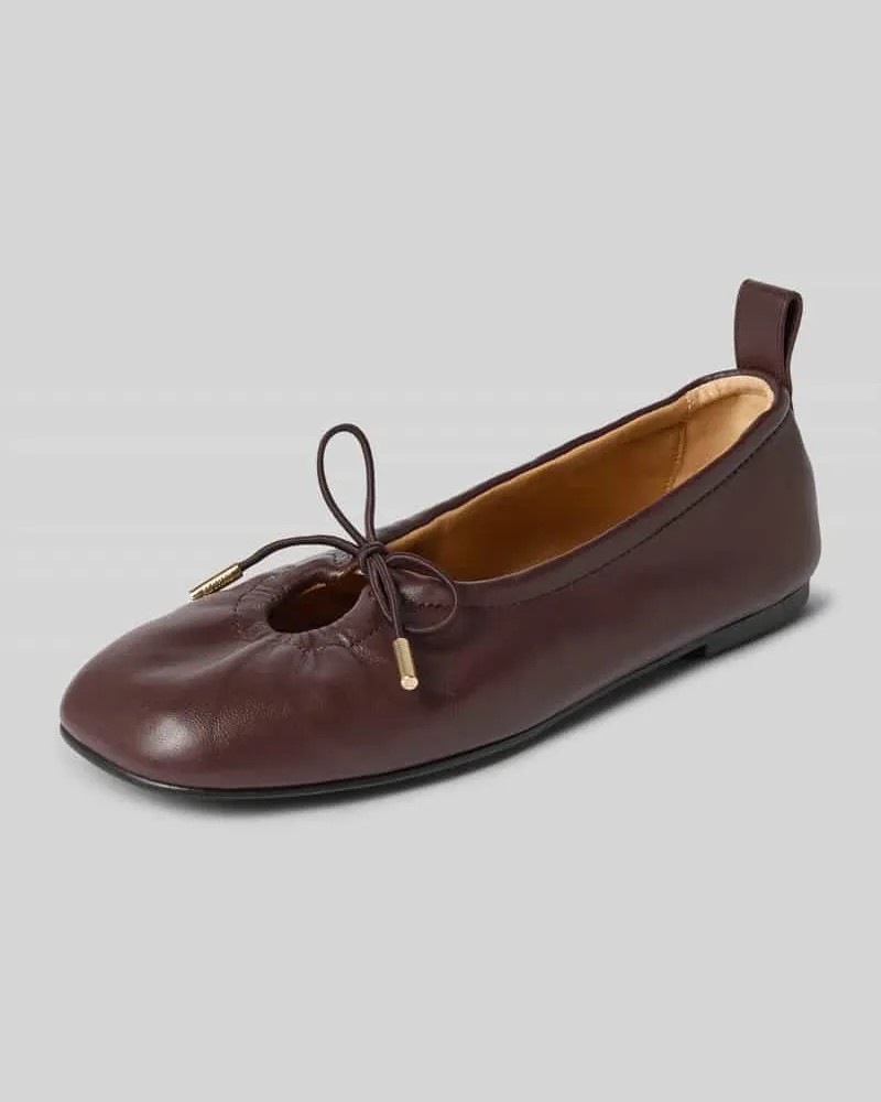 Alohas Ballerinas aus echtem Leder Modell 'ROSALIND Dunkelbraun