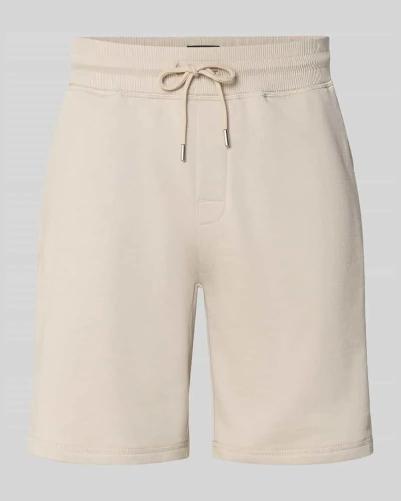 HUGO BOSS Sweatshorts mit Tunnelzug aus reiner Baumwolle Beige