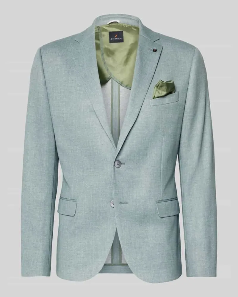 Zuitable Slim Fit 2-Knopf-Sakko mit Pattentaschen Modell 'Nick Hellgruen