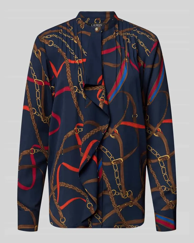 Ralph Lauren Regular Fit Bluse mit Volants Modell 'JASLIE Marine