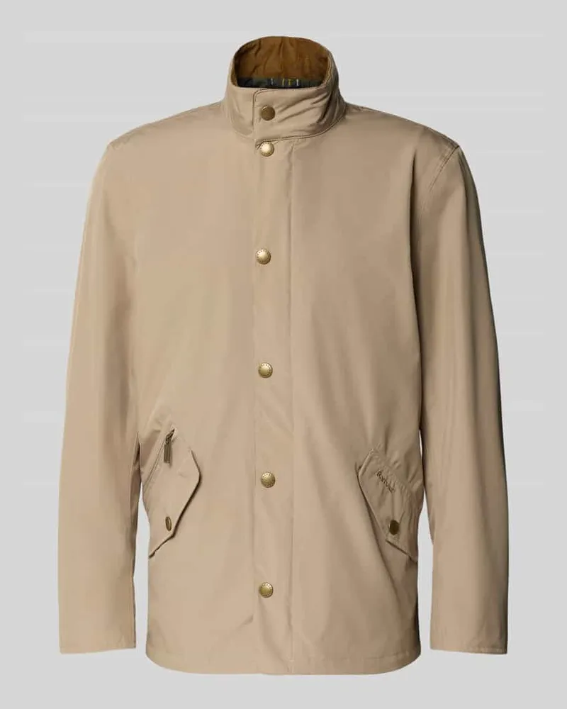 Barbour Regular Fit Hemdjacke mit Stehkragen Sand