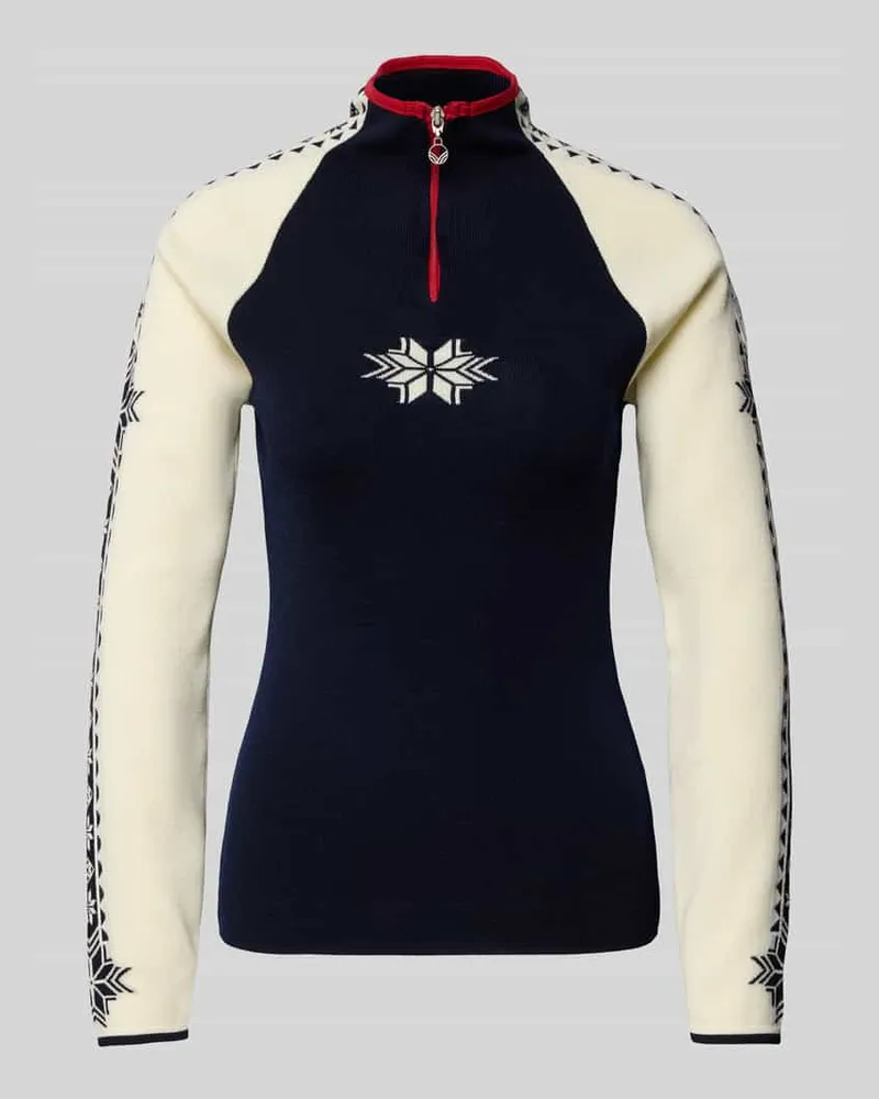 Dale of Norway Strickpullover aus Wolle mit Reißverschluss Modell 'Geilo Marine