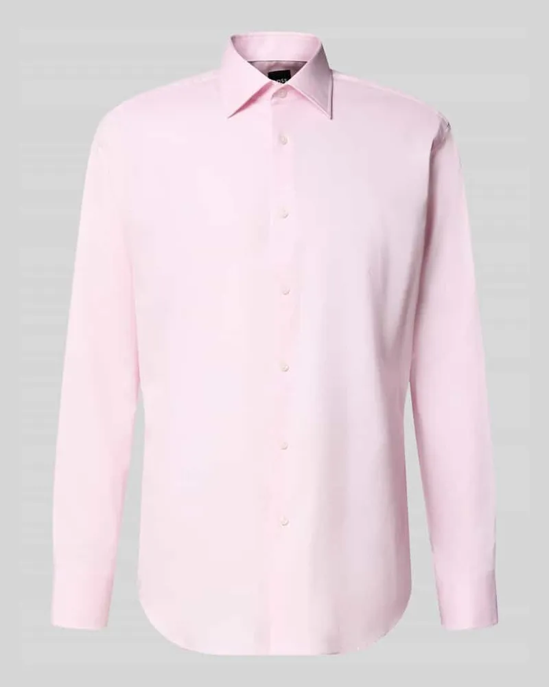HUGO BOSS Regular Fit Businesshemd mit Kentkragen Modell 'H-JOE-K Rose