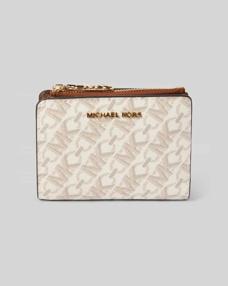 Michael Kors Portemonnaie mit Label-Muster Modell 'EMPIRE Ecru