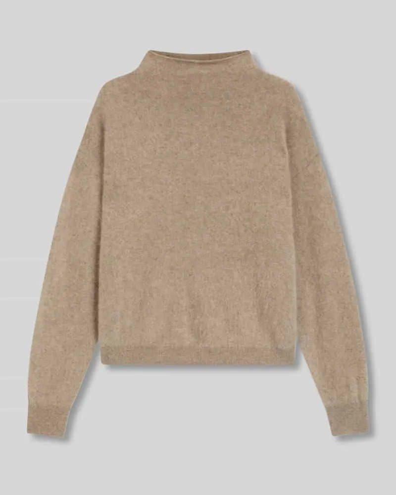 HUGO BOSS Relaxed Fit Strickpullover aus reinem Kaschmir Modell 'FROVINA Beige