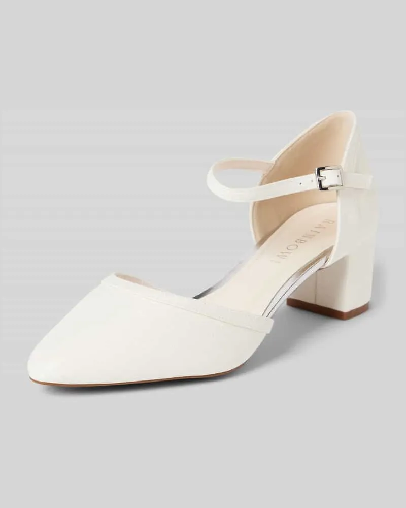 Rainbow Club Pumps mit Dornschließe Modell 'PAISLY Weiss