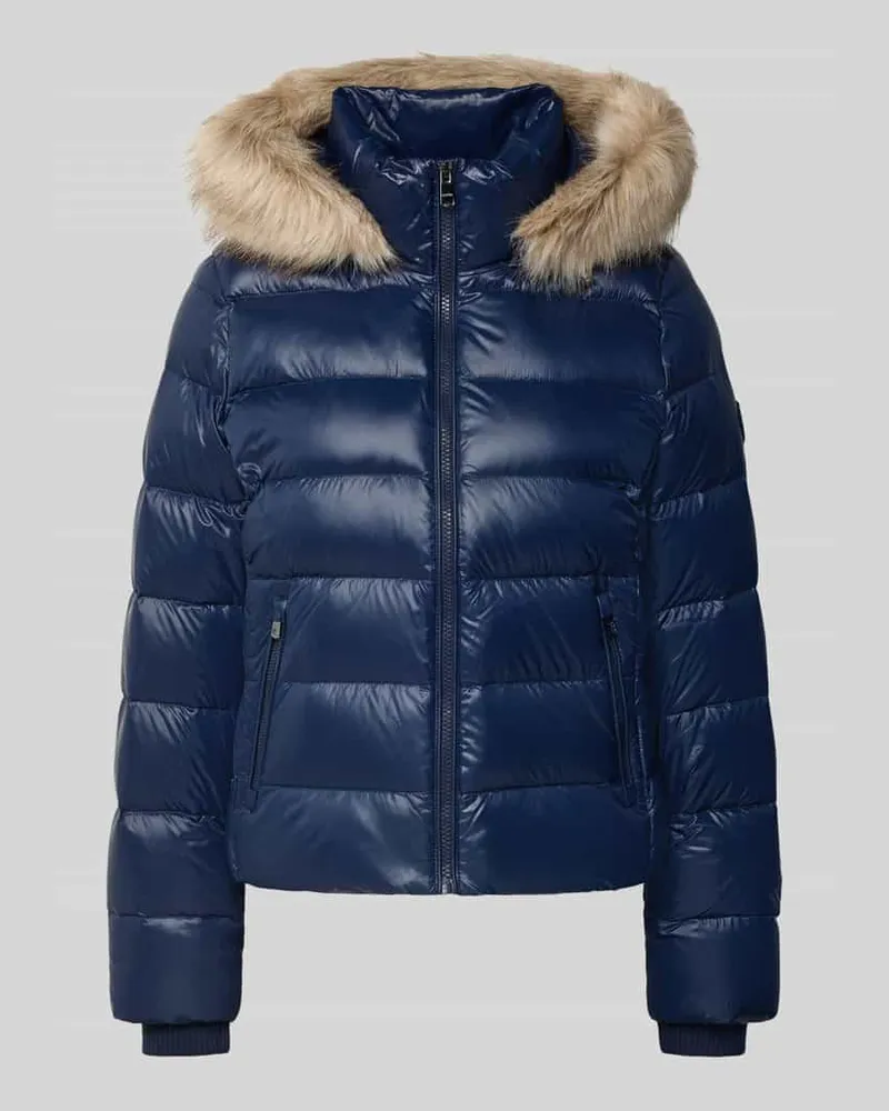Tommy Hilfiger Slim Fit Daunenjacke in glänzender Optik Marine